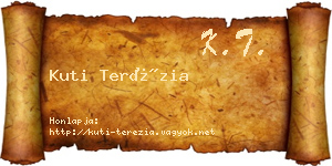 Kuti Terézia névjegykártya