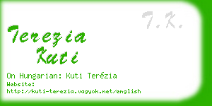 terezia kuti business card
